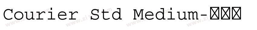 Courier Std Medium字体转换